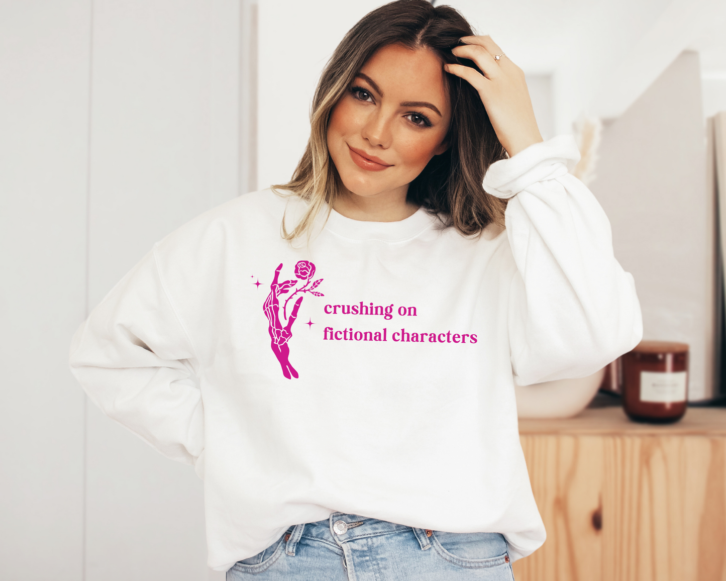 Crushing on Fictional Characters Sweatshirt