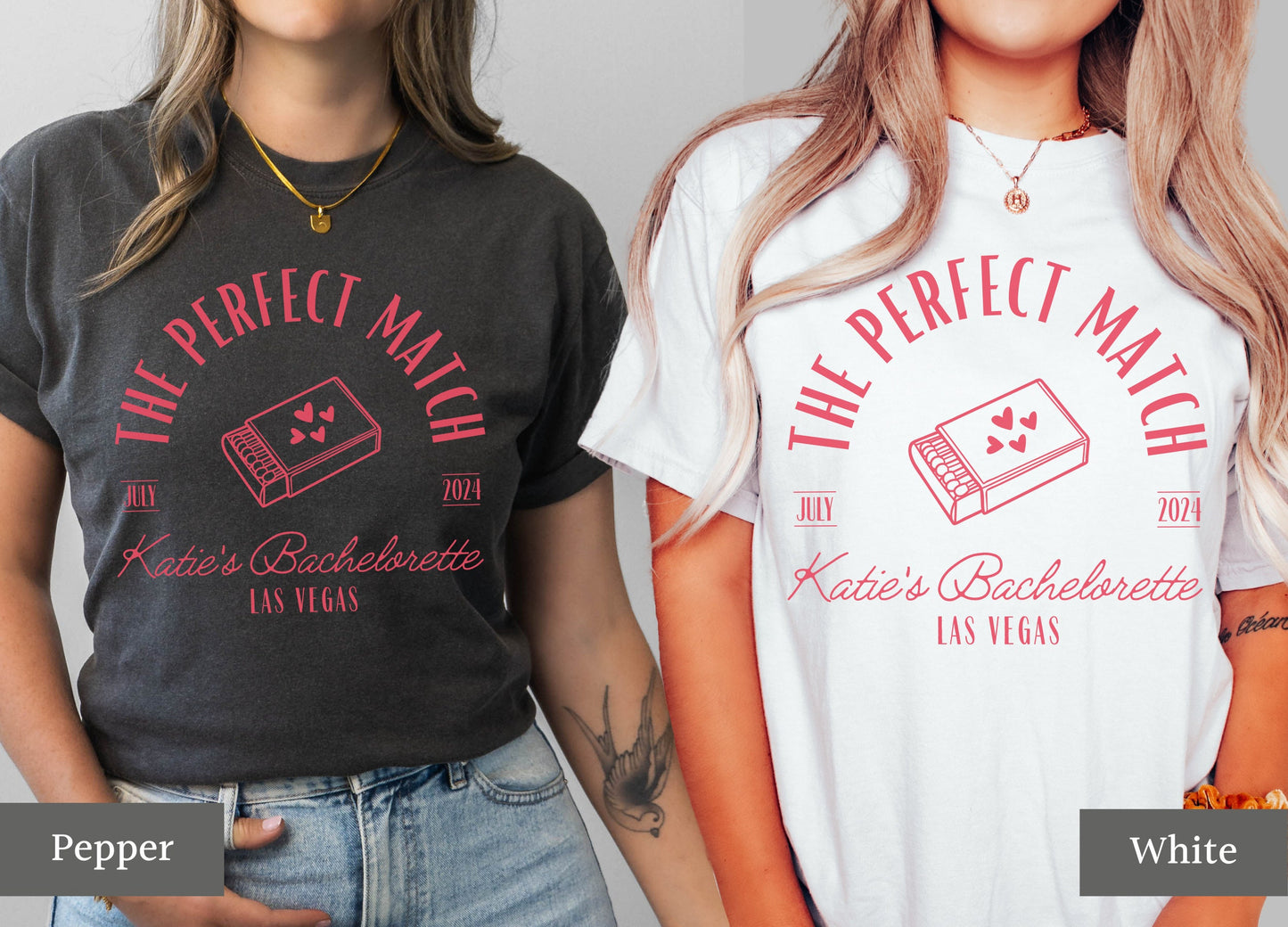 Perfect Match Bachelorette Party Shirts, Custom Bach Club Shirts, A Match Made in Heaven Shirt, Personalized Bridal Party Tees, Bach Merch