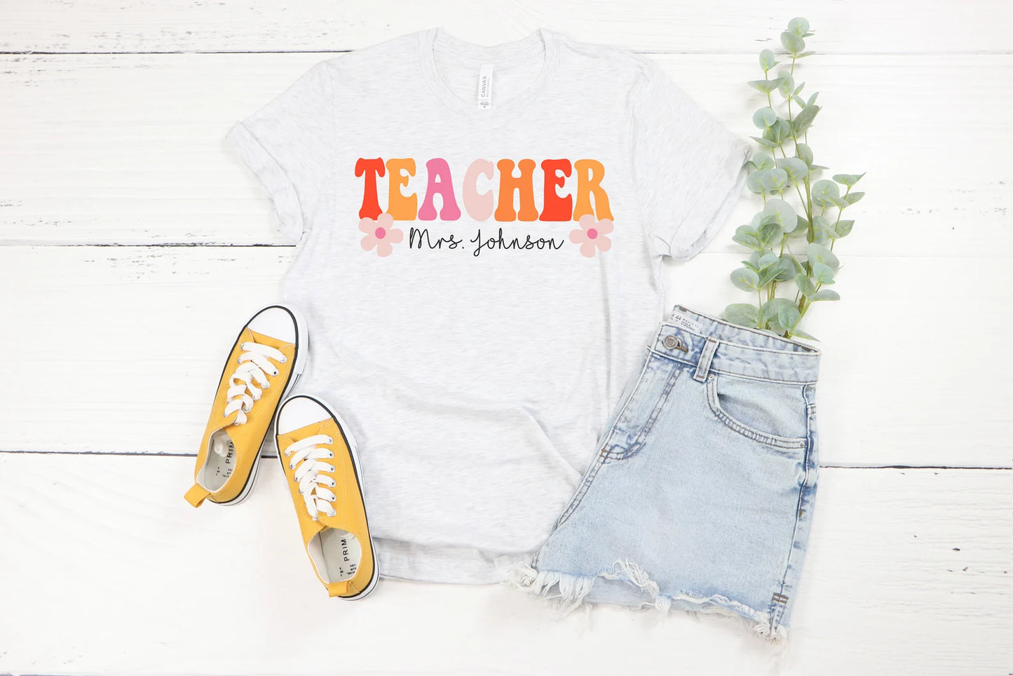 Custom Retro Teacher Tee