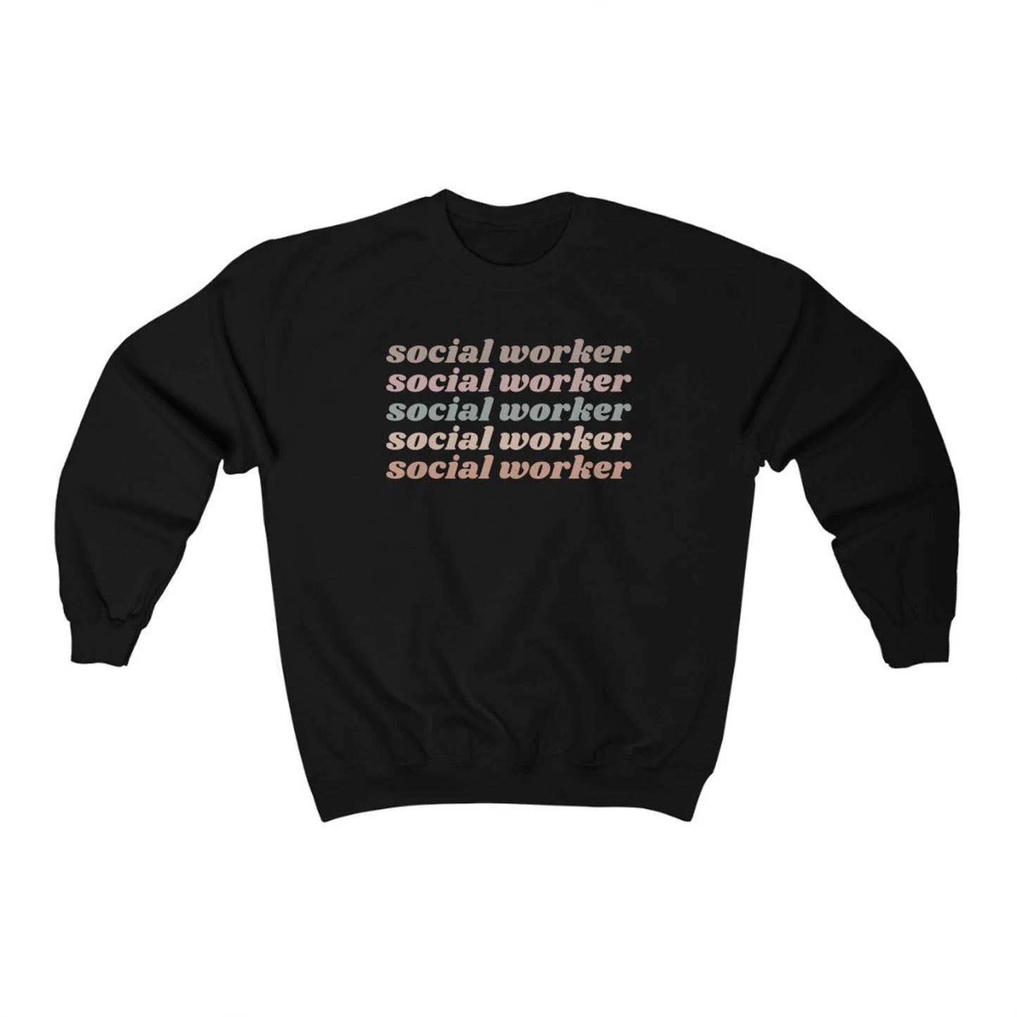 Light Retro Social Worker Sweatshirt