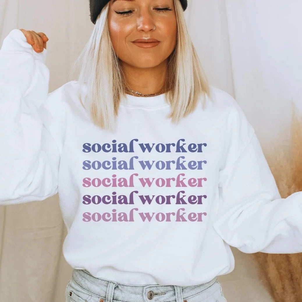 Purple Social Worker Sweatshirt