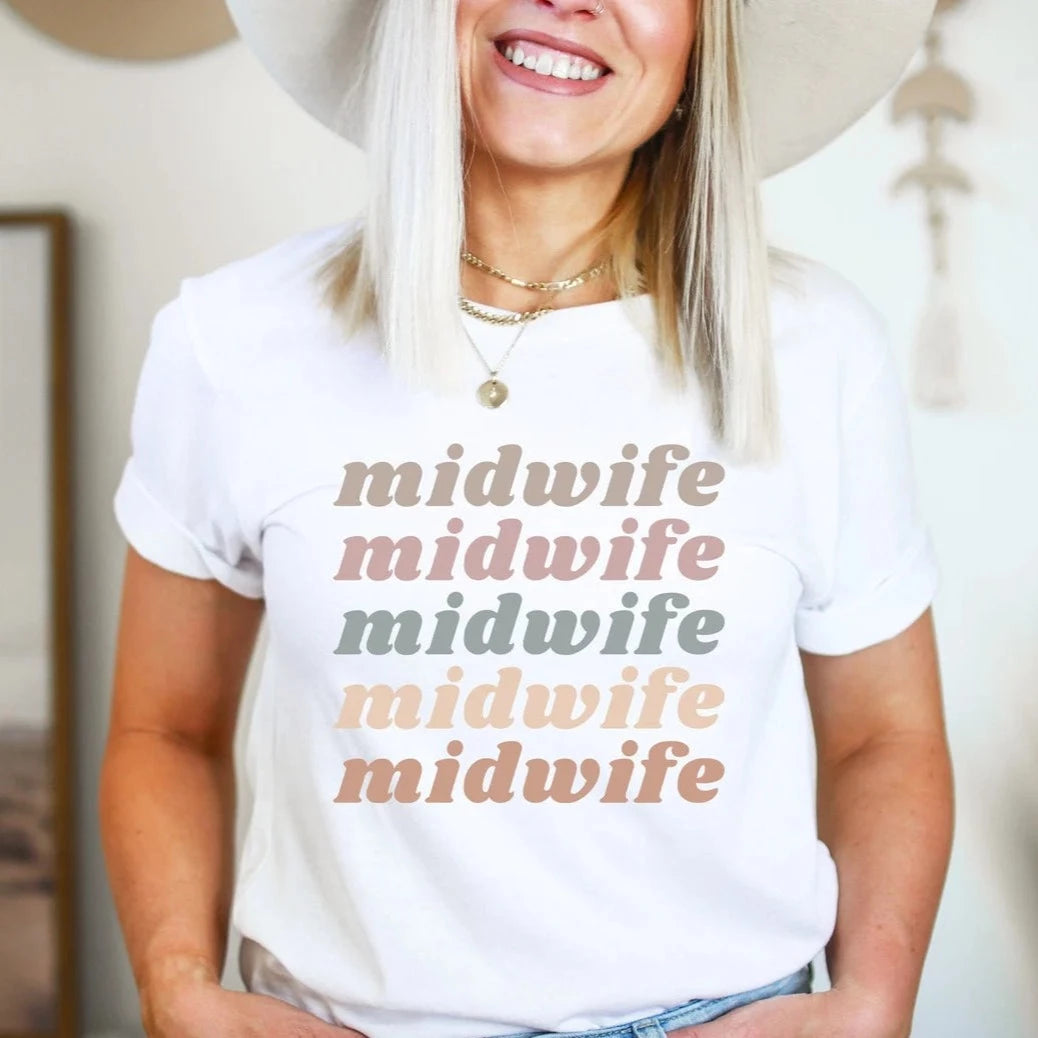 Light Retro Midwife Tee