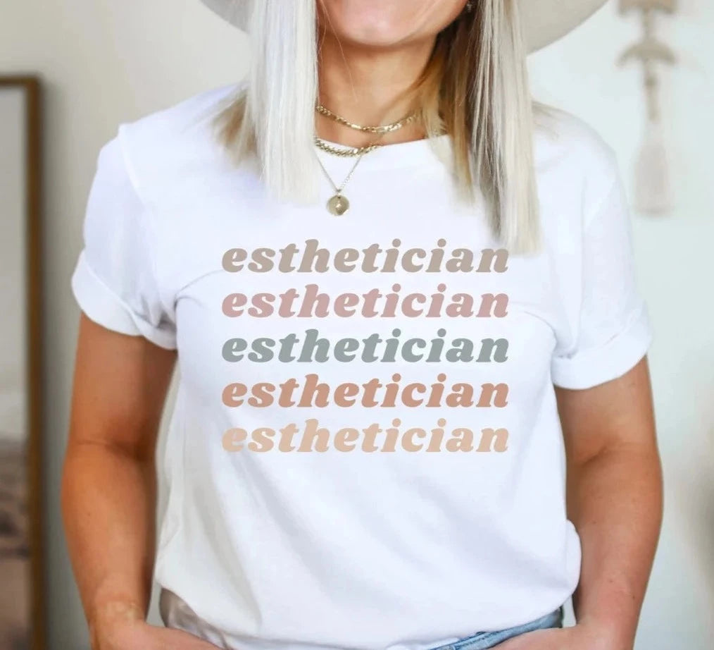 Light Retro Esthetician Tee