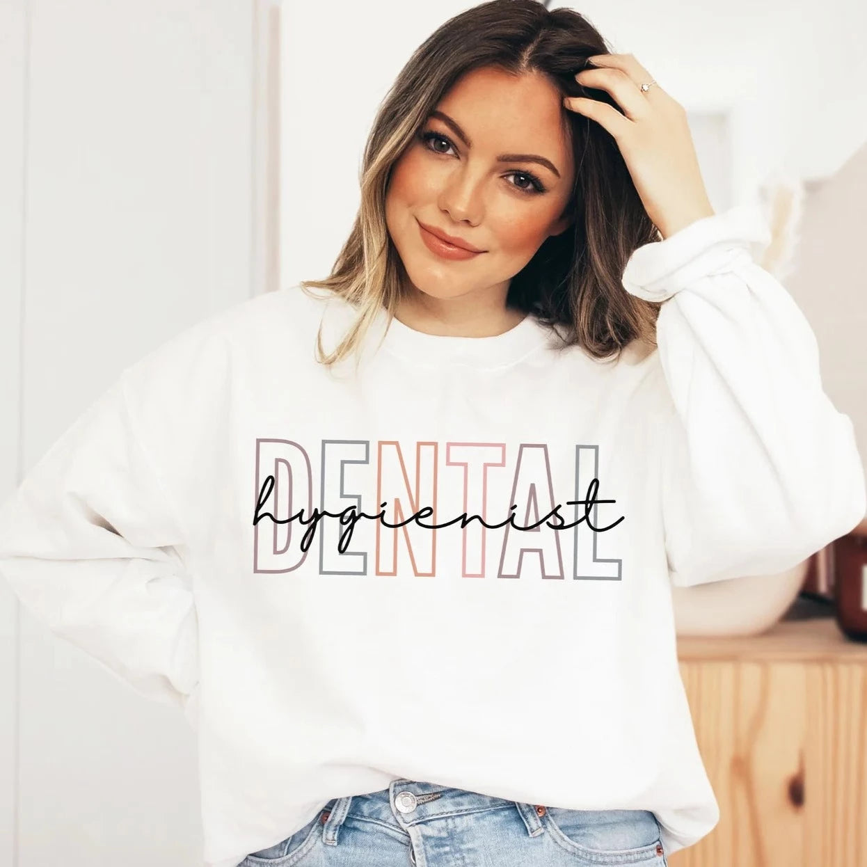 Colorful Dental Hygienist Sweatshirt