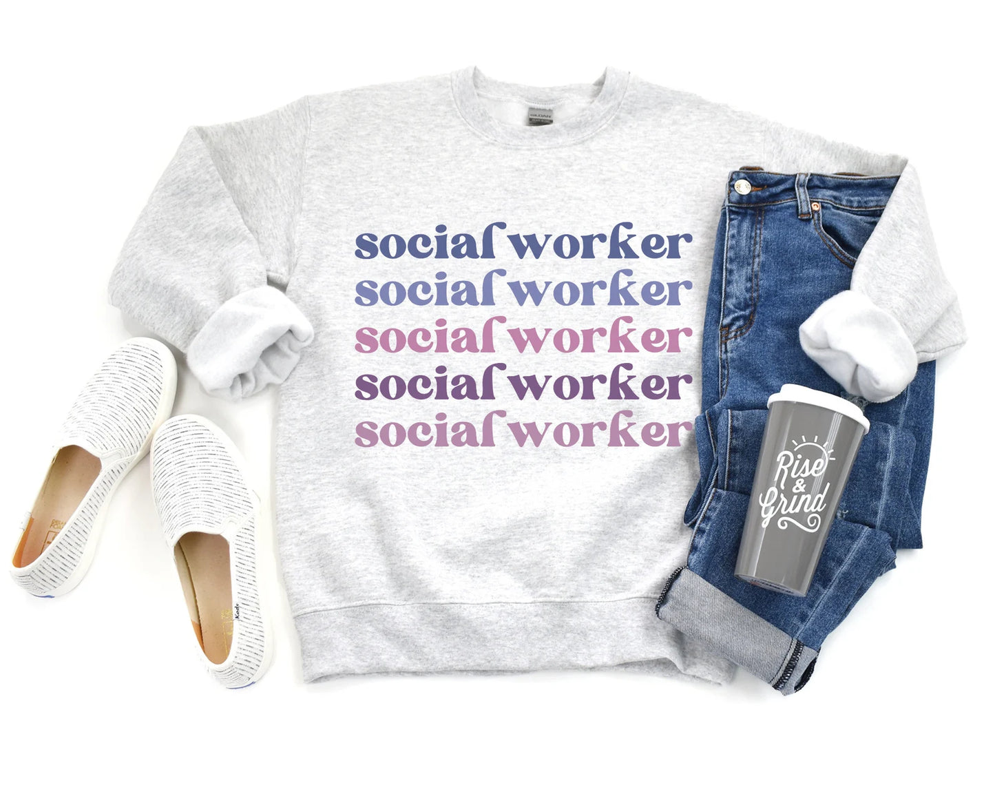 Purple Social Worker Sweatshirt