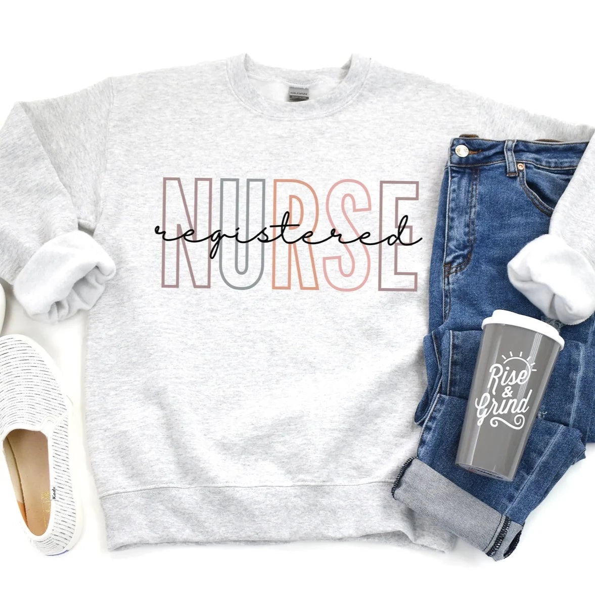 Colorful Registered Nurse Sweatshirt