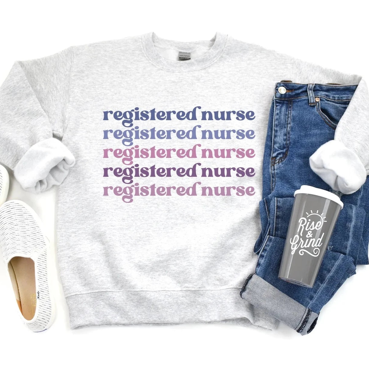 Purple Registered Nurse Sweatshirt