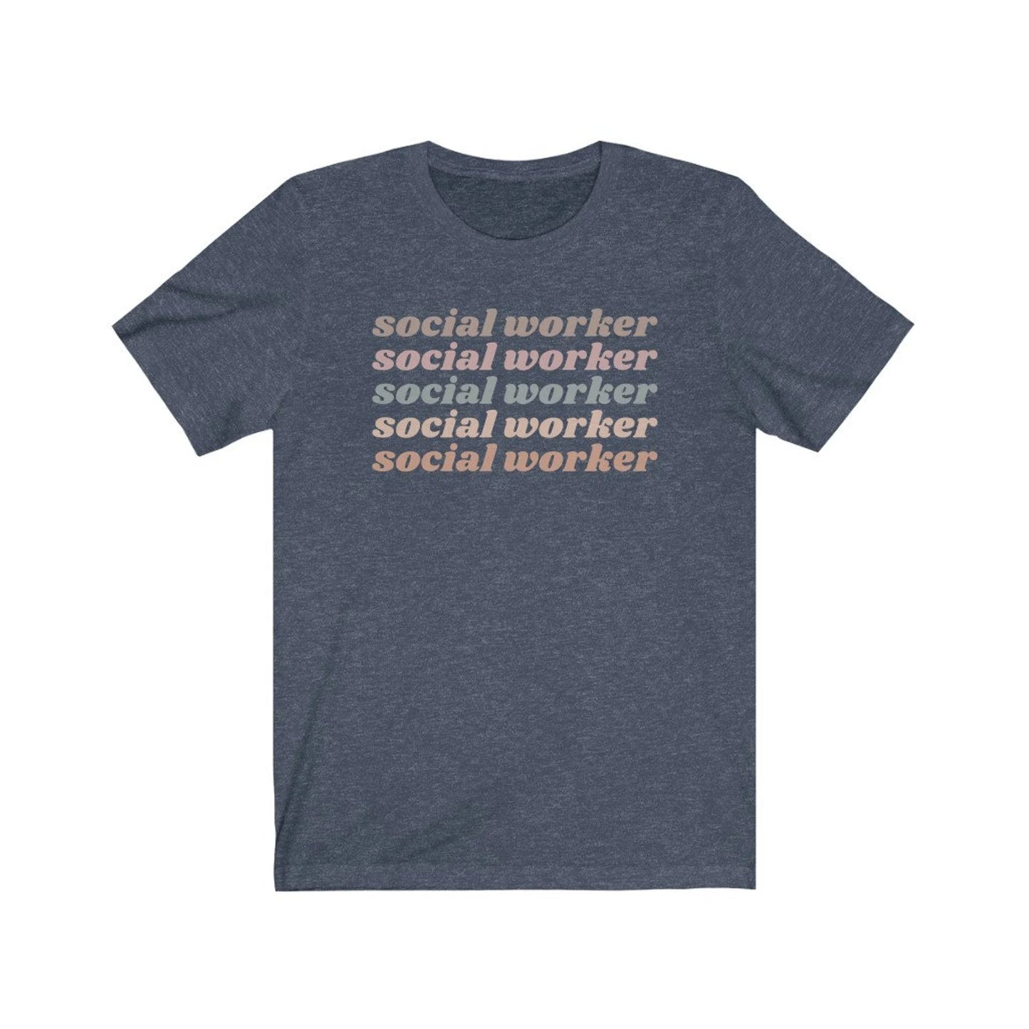 Light Retro Social Worker Tee