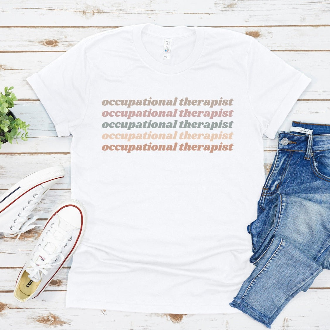 Light Retro Occupational Therapist Tee