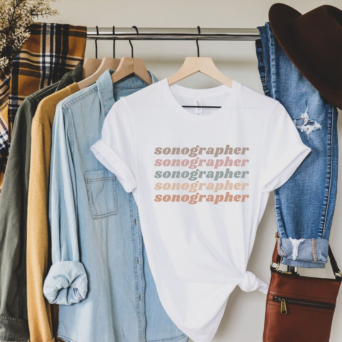 Light Retro Sonographer Tee