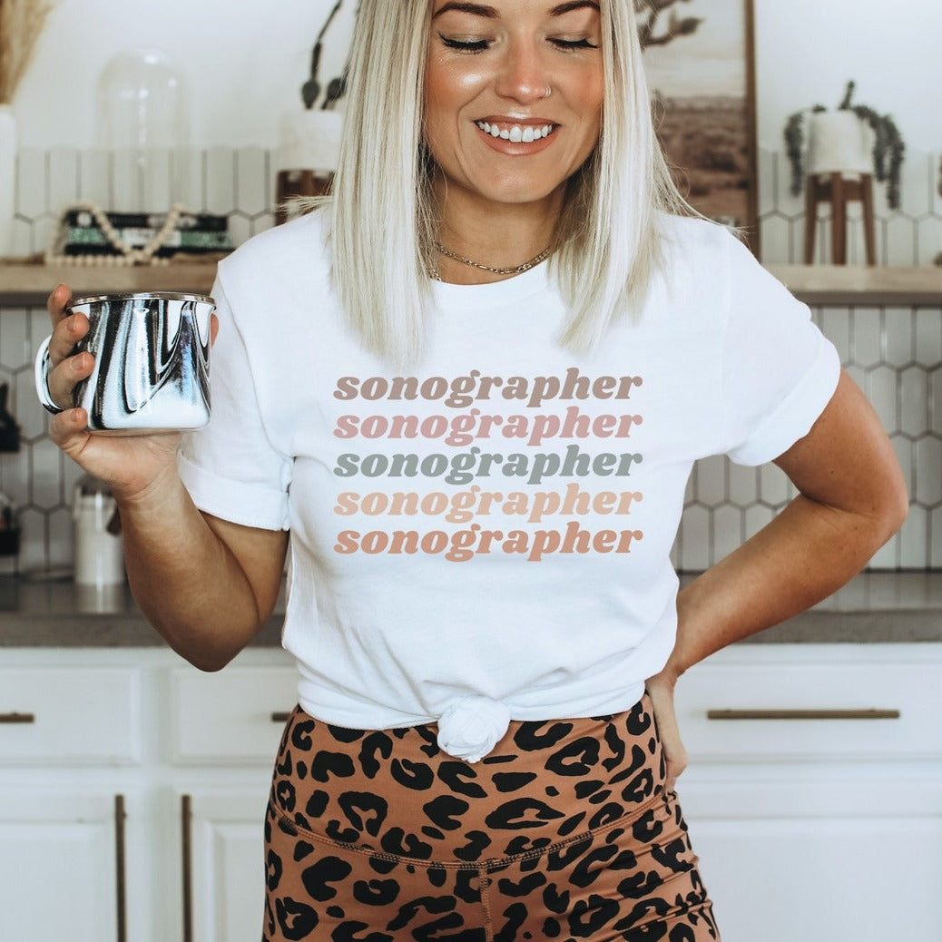 Light Retro Sonographer Tee