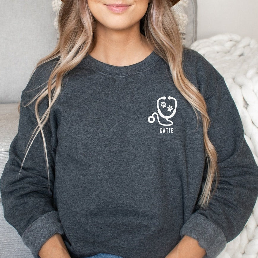 Custom Name Stethoscope Sweatshirt