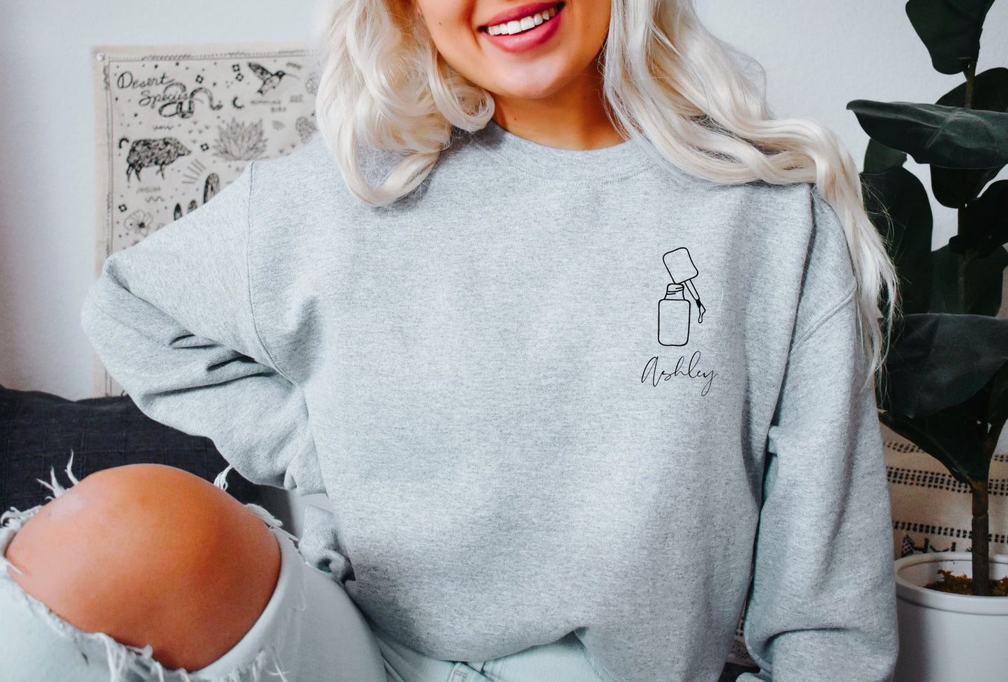 Custom Name Nail Tech Sweatshirt