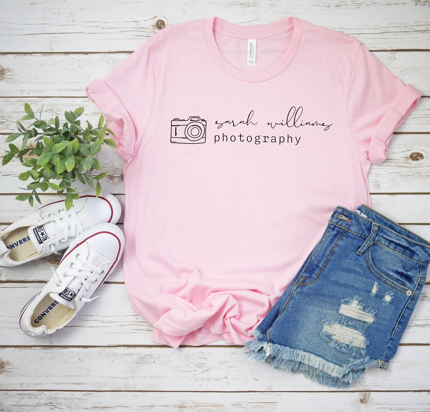 Camera Icon Custom Photography Tee (right alignment)