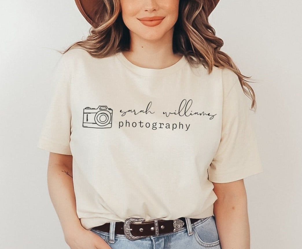 Camera Icon Custom Photography Tee (right alignment)