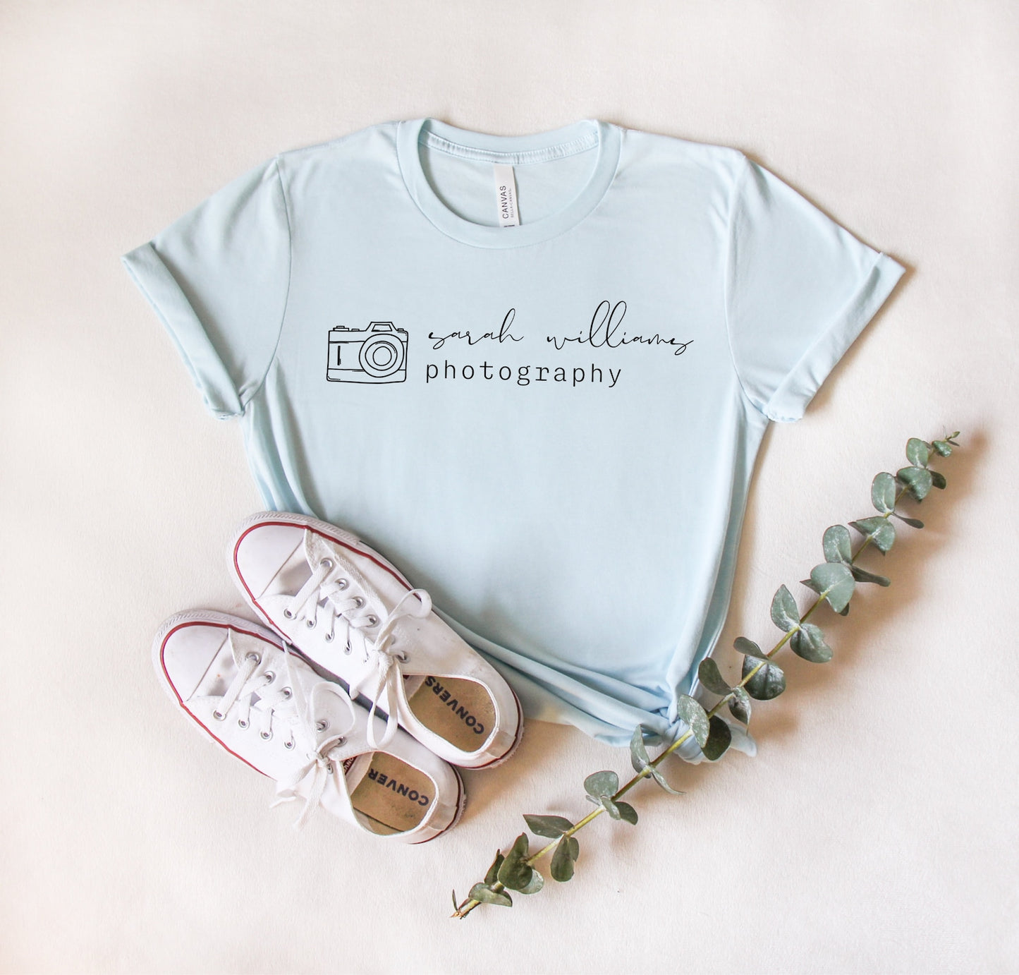 Camera Icon Custom Photography Tee (right alignment)