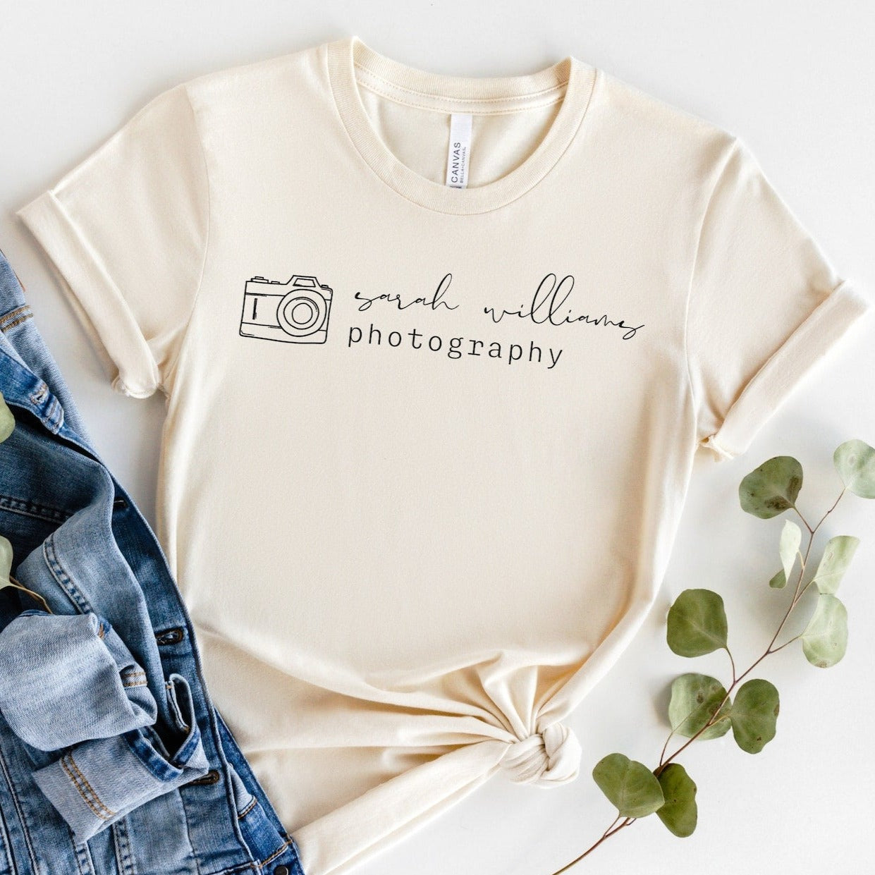 Camera Icon Custom Photography Tee (right alignment)
