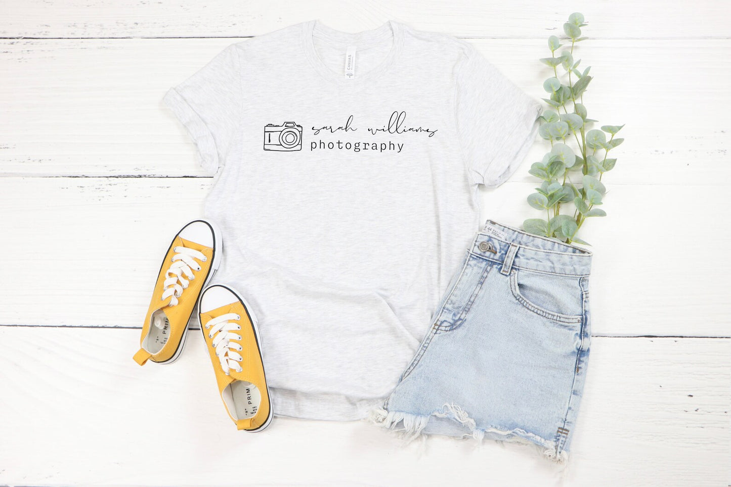 Camera Icon Custom Photography Tee (right alignment)