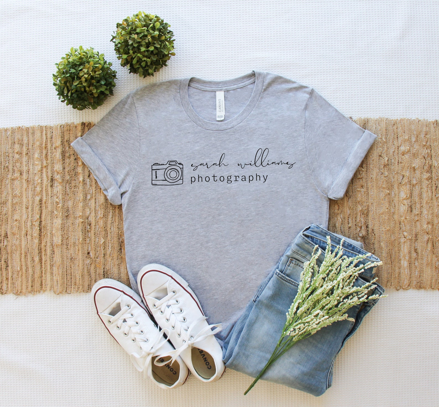 Camera Icon Custom Photography Tee (right alignment)