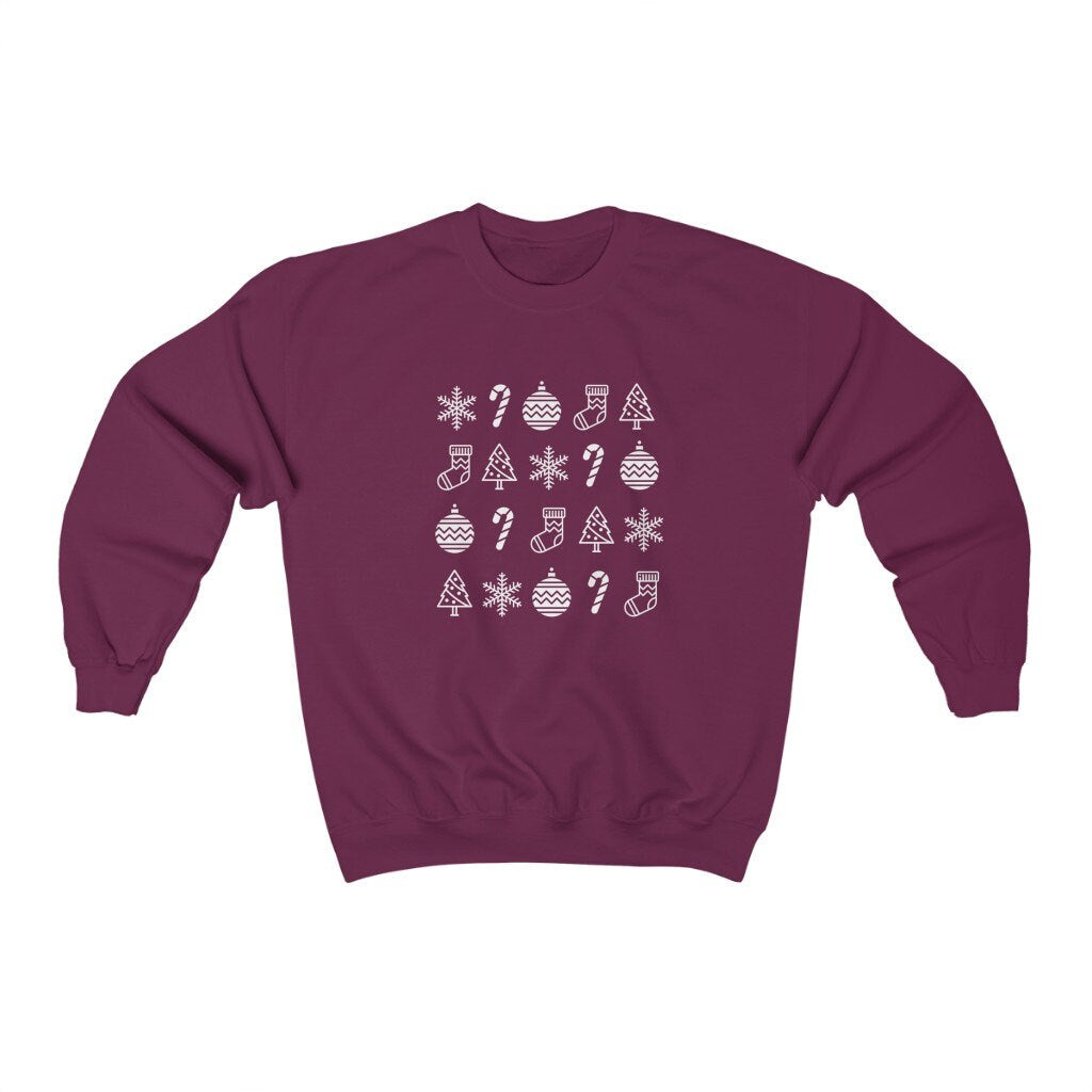 Cute Christmas Sweatshirt, Funny Christmas Sweater, Ugly Christmas Jumper for Women, Unisex Crewneck, Xmas Gift, Party Clothing