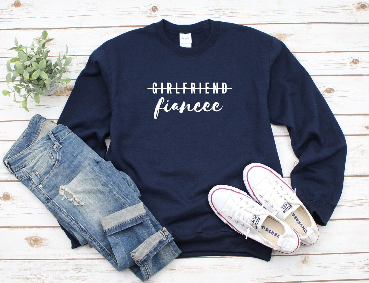 Engagement Gift, Present for Fiancee, Engaged Couple, Funny Fiancee Sweatshirt, Unisex Crewneck Sweater
