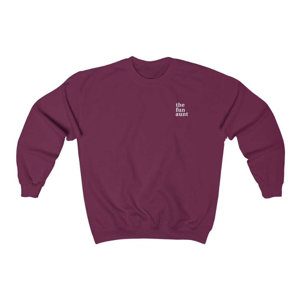 The Fun Aunt Sweatshirt, Unisex Crewneck, Womens Sweaters, Gifts for Aunt, Auntie Gift, Cozy Shirt, New Aunt Pullover