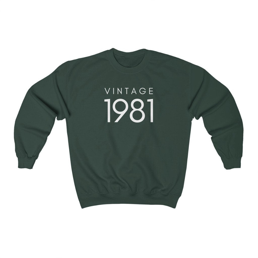 40th Birthday Sweater, Vintage 1981 Shirt, Forty AF Shirt, Hello Forty Sweatshirt, Funny 40th Birthday Gift, Unisex Crewneck, Gift for Him
