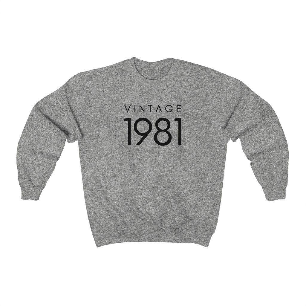 40th Birthday Sweater, Vintage 1981 Shirt, Forty AF Shirt, Hello Forty Sweatshirt, Funny 40th Birthday Gift, Unisex Crewneck, Gift for Him