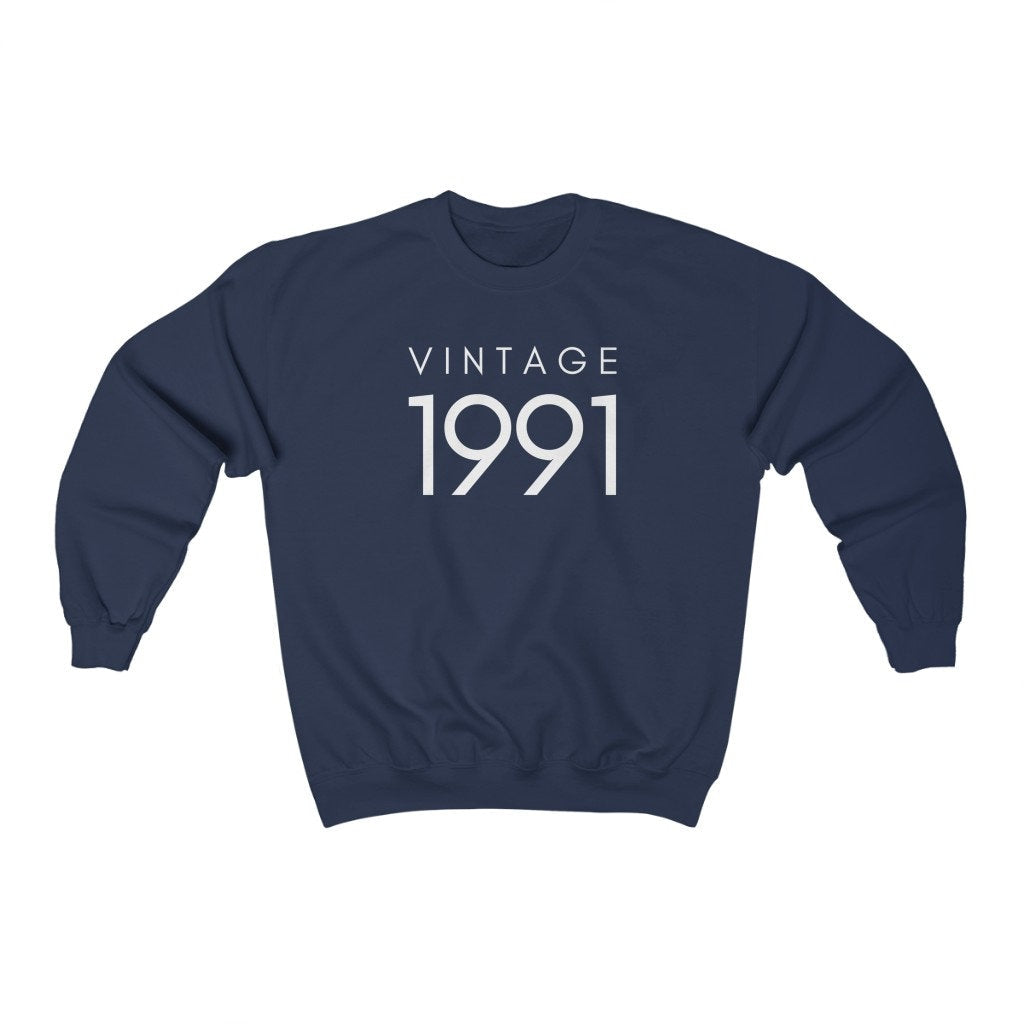 30th Birthday Sweater, Vintage 1991, Shirt for 30th Birthday Party, Hello Thirty Shirt, 30th Birthday Gift, Unisex Crewneck Sweatshirt