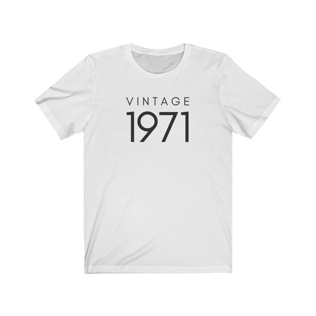 Vintage 1971 Shirt, 50th Birthday Tee, 50th Birthday Gift, 1971 Tee, Shirt for Birthday Party, Gift for 50th Birthday, Unisex Tshirt