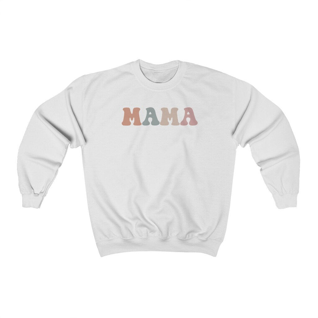 Retro Mama Sweatshirt, Vintage Crewneck, Mama Sweater, Mama Shirt, Mom Crewneck, New Mom Present, Cute Gift for Mother, Pregnancy Gift