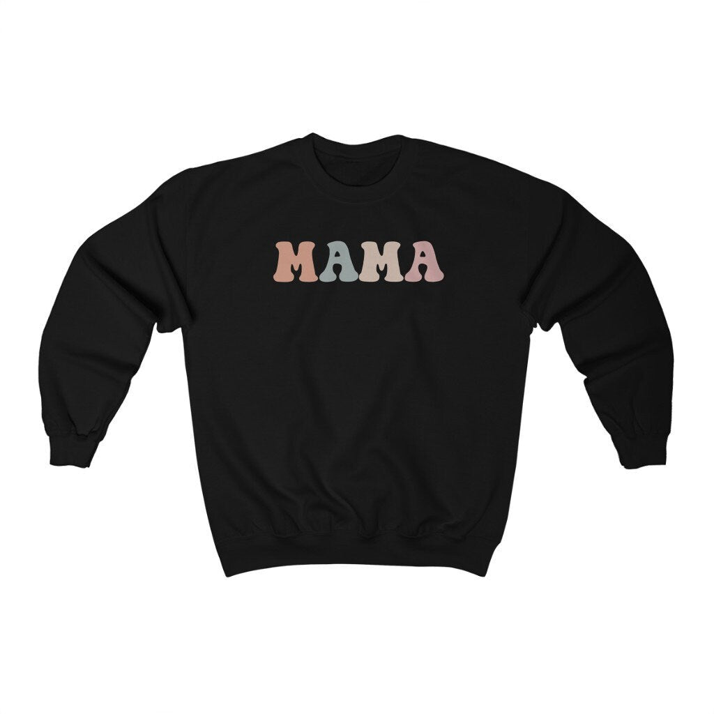 Retro Mama Sweatshirt, Vintage Crewneck, Mama Sweater, Mama Shirt, Mom Crewneck, New Mom Present, Cute Gift for Mother, Pregnancy Gift