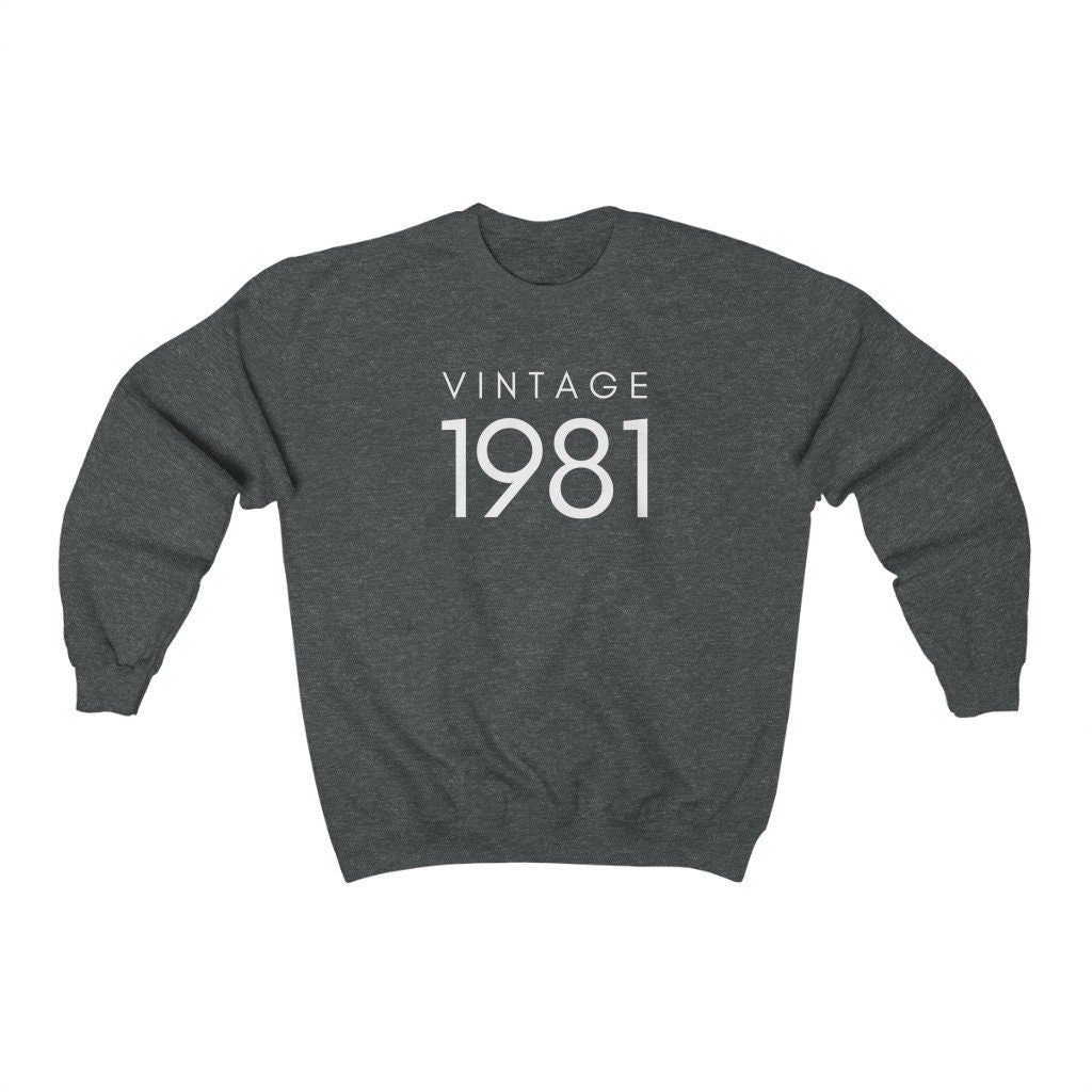 40th Birthday Sweater, Vintage 1981 Shirt, Forty AF Shirt, Hello Forty Sweatshirt, Funny 40th Birthday Gift, Unisex Crewneck, Gift for Him