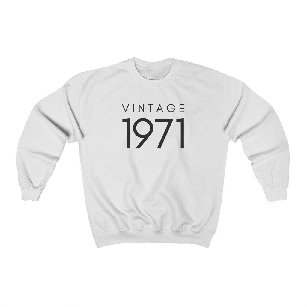 50th Birthday Sweater, Vintage 1971 Shirt, Fifty AF Shirt, Hello Fifty Sweatshirt, Funny 50th Birthday Gift, Unisex Crewneck, Gift for Him