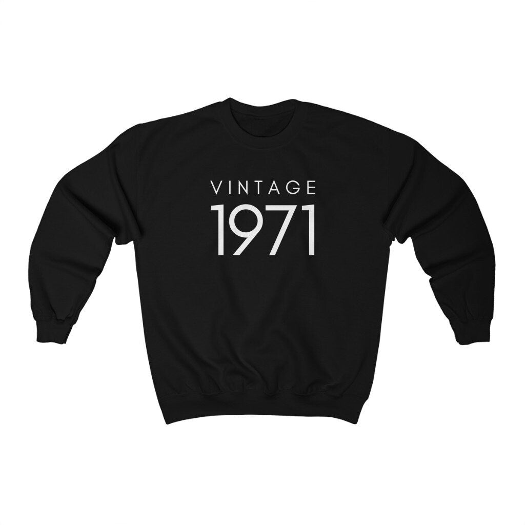 50th Birthday Sweater, Vintage 1971 Shirt, Fifty AF Shirt, Hello Fifty Sweatshirt, Funny 50th Birthday Gift, Unisex Crewneck, Gift for Him