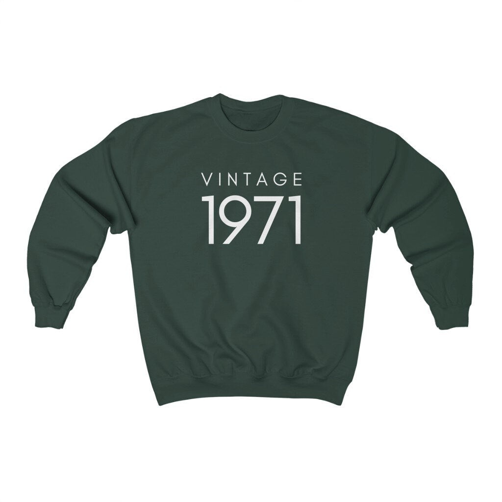 50th Birthday Sweater, Vintage 1971 Shirt, Fifty AF Shirt, Hello Fifty Sweatshirt, Funny 50th Birthday Gift, Unisex Crewneck, Gift for Him