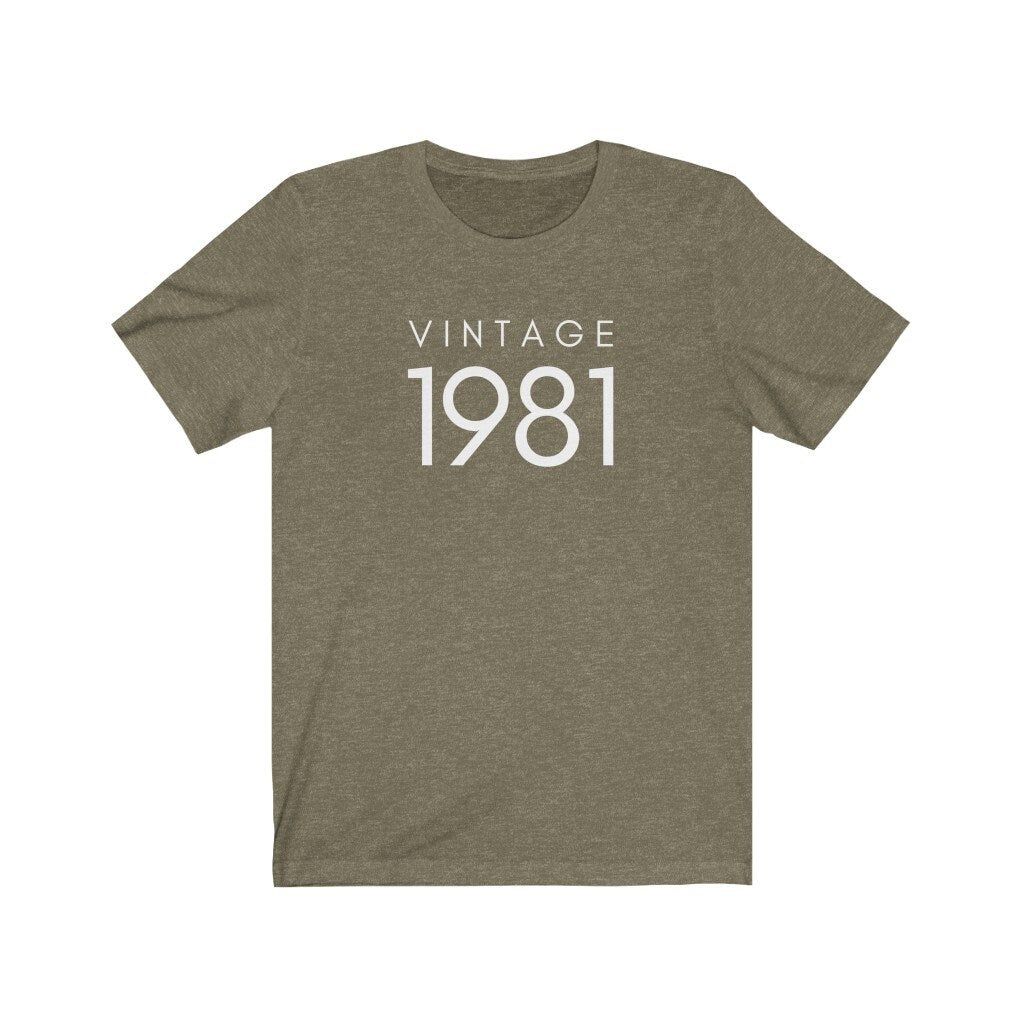 Vintage 1981 Shirt, Funny 40th Birthday Shirt, 40th Birthday Gift, 1981 Tee, Shirt for Birthday Party, Gift for 40th Birthday, Unisex Tshirt
