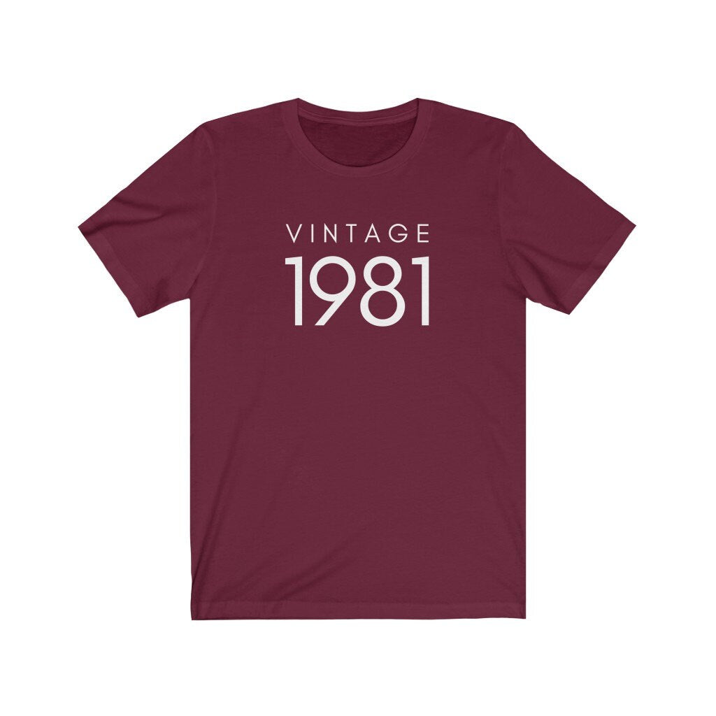 Vintage 1981 Shirt, Funny 40th Birthday Shirt, 40th Birthday Gift, 1981 Tee, Shirt for Birthday Party, Gift for 40th Birthday, Unisex Tshirt