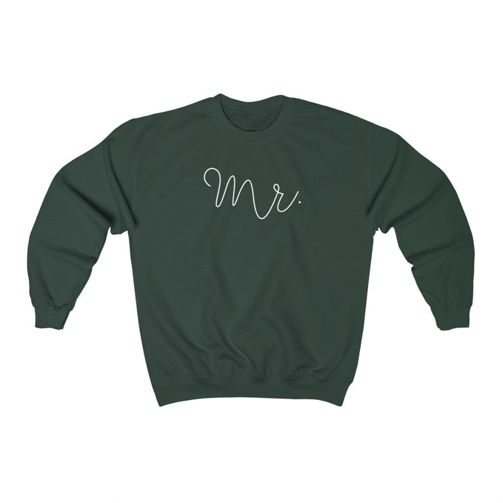 Mr. Sweatshirt, Fiancee Shirt, Gift for Groom, Marriage Gift, Marriage Proposal, Engagement Present, Just Married Sweater, Unisex Crewneck