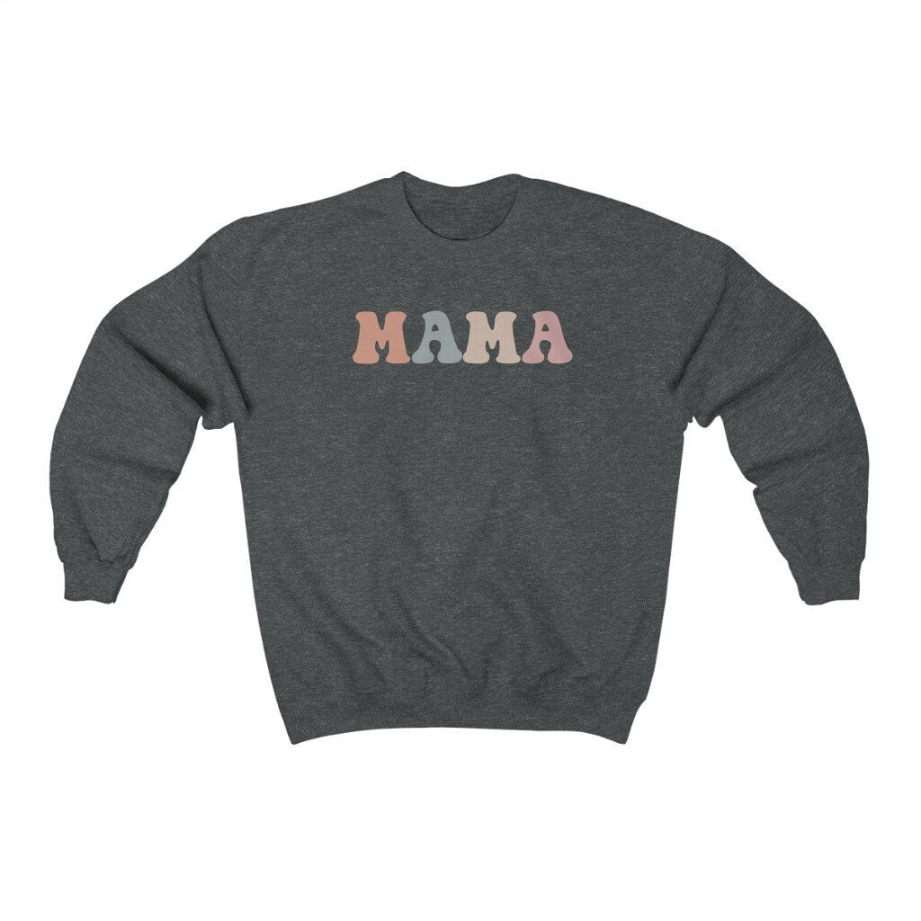 Retro Mama Sweatshirt, Vintage Crewneck, Mama Sweater, Mama Shirt, Mom Crewneck, New Mom Present, Cute Gift for Mother, Pregnancy Gift