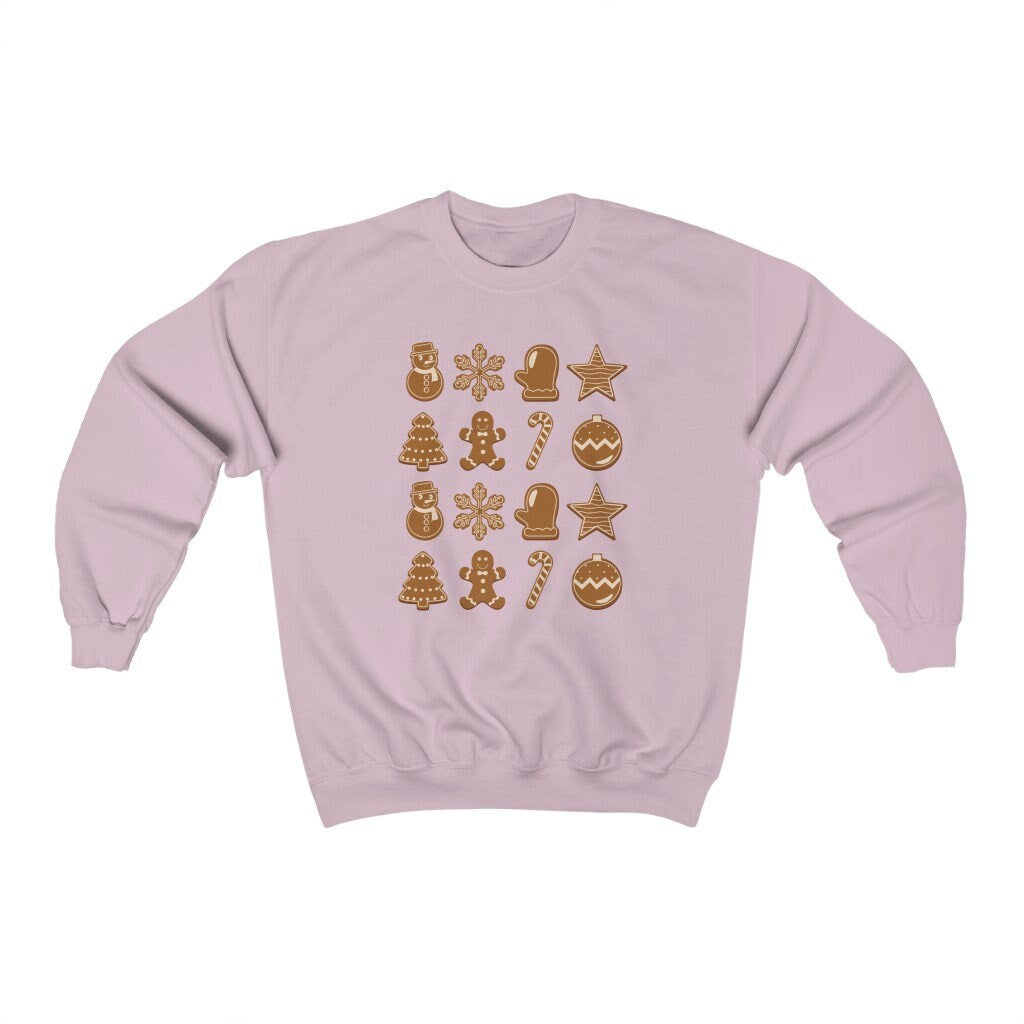 Gingerbread Sweatshirt, Ugly Christmas Sweater for Women, Cute Xmas Party Crewneck, Gingerbread Cookies Shirt, Holiday Pajamas, Gift for Her