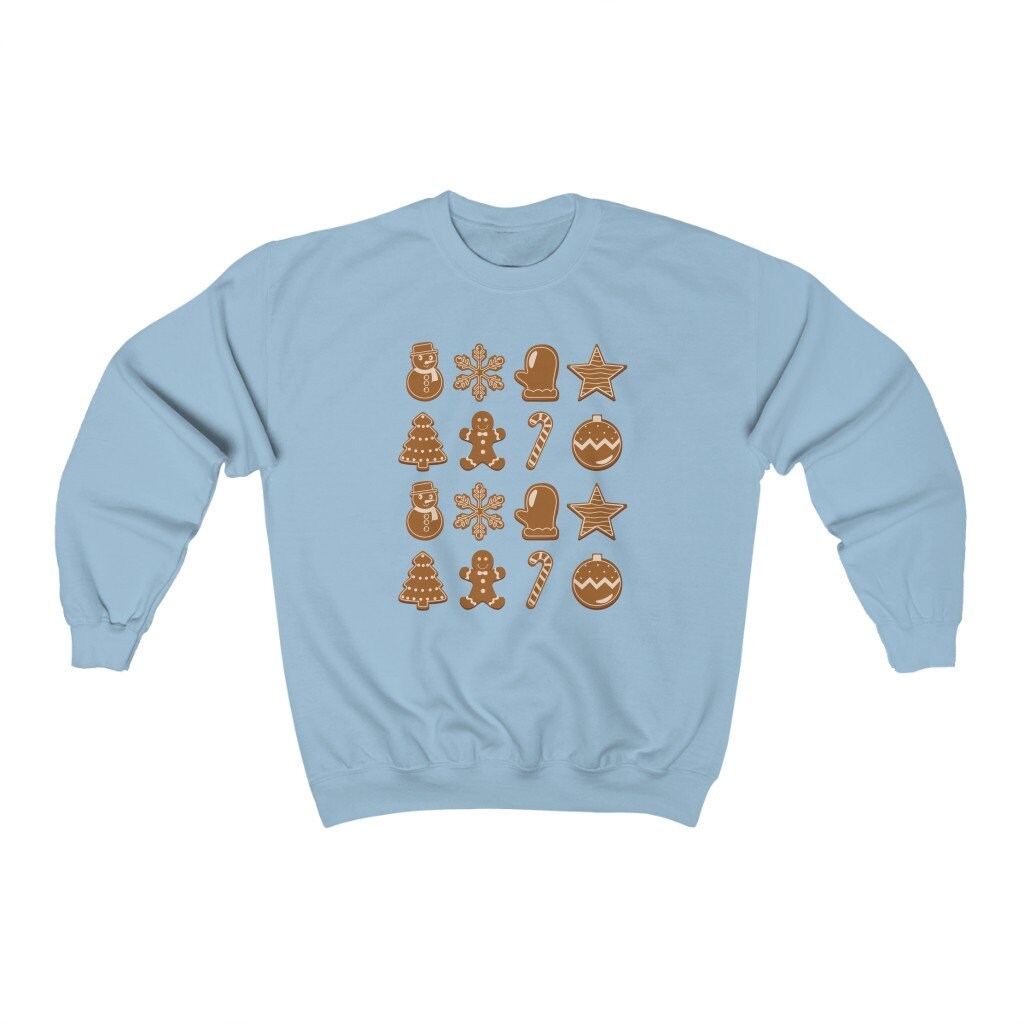 Gingerbread Sweatshirt, Ugly Christmas Sweater for Women, Cute Xmas Party Crewneck, Gingerbread Cookies Shirt, Holiday Pajamas, Gift for Her