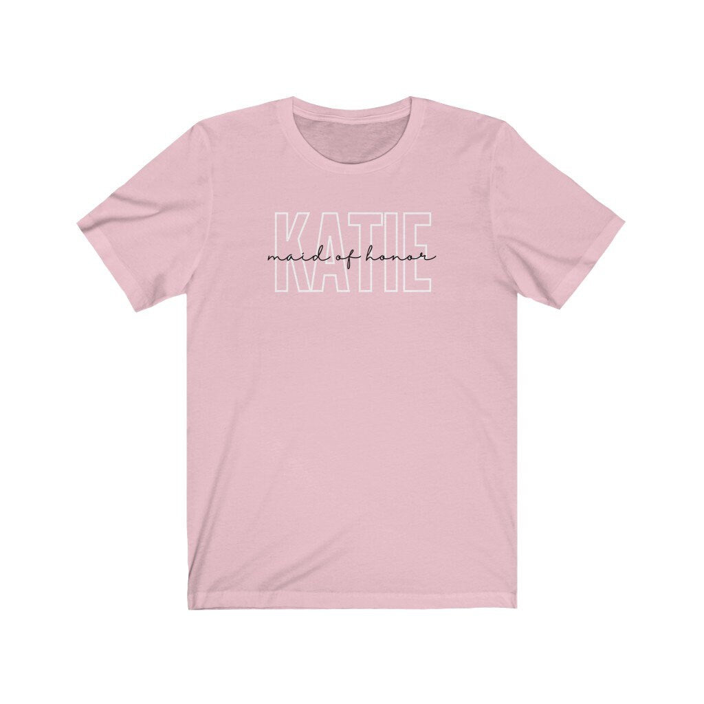 Personalized Maid of Honor Shirt, Bridal Party Proposal, Matron of Honour Gift, Custom Bachelorette Party Tee, Wedding Day Tshirt, MOH Gifts