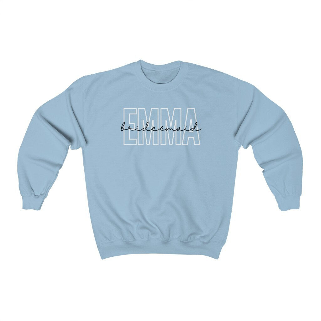 Custom Bridesmaid Sweaters, Personalized Bridesmaid Shirts, Bachelorette Party, Getting Ready, Bridal Party Pajamas, Bridesmaids' Gifts
