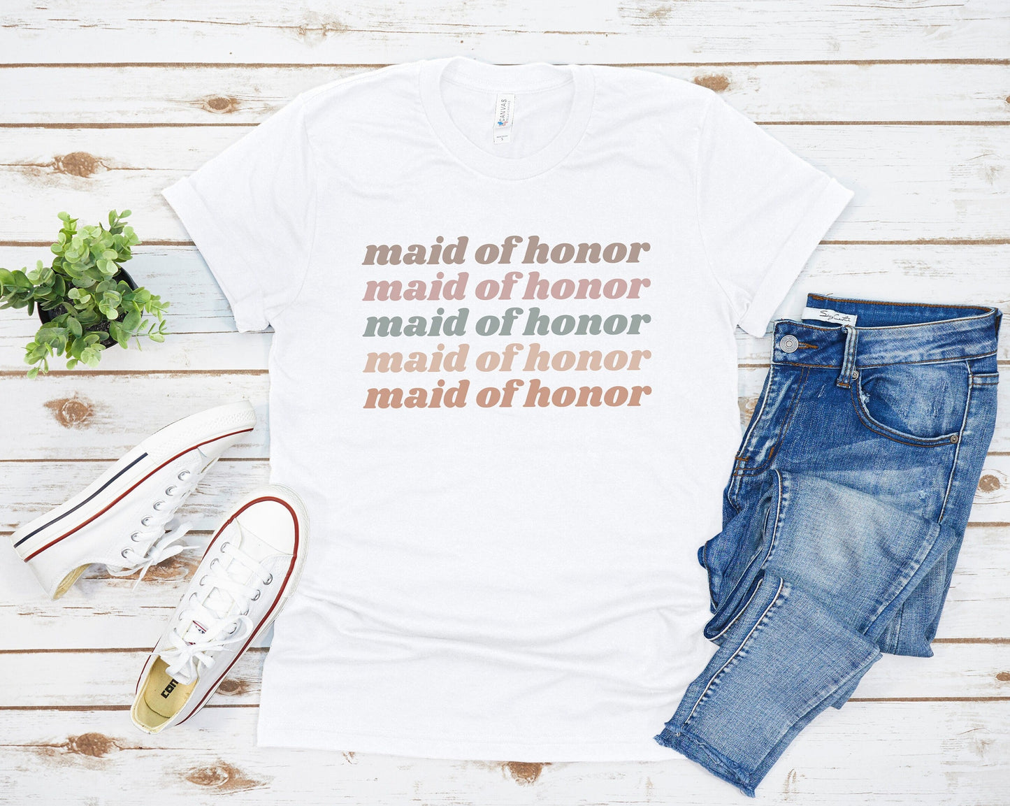 Maid of Honor Shirt, Bridesmaid Tee, Maid of Honour Gift, Bachelorette Party Shirts, Bridal Party Gifts, Retro Graphic Tees, Wedding Day