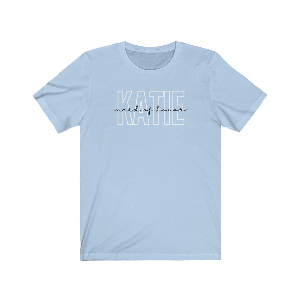 Personalized Maid of Honor Shirt, Bridal Party Proposal, Matron of Honour Gift, Custom Bachelorette Party Tee, Wedding Day Tshirt, MOH Gifts