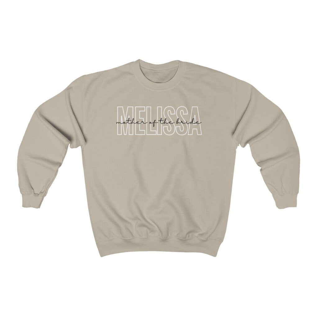 Mother of the Bride Sweatshirt, Gift from Daughter, MOB Shirt, Wedding Day, Personalized Gift for Mom, Custom Crewneck Sweater