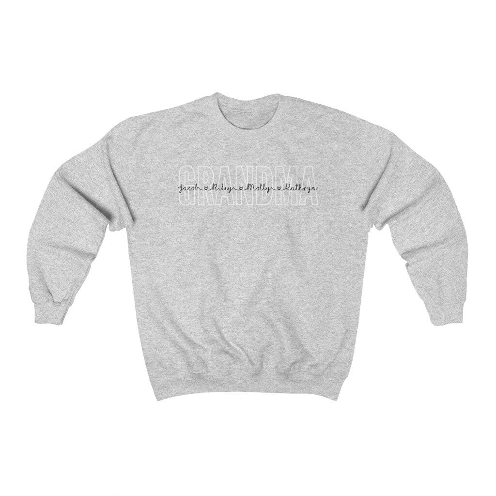 Personalized Gift for Grandma, Custom Shirt with Kids Names, Gifts for Mom, Birthday Present for Nana, Grandmother Sweater Sweatshirt
