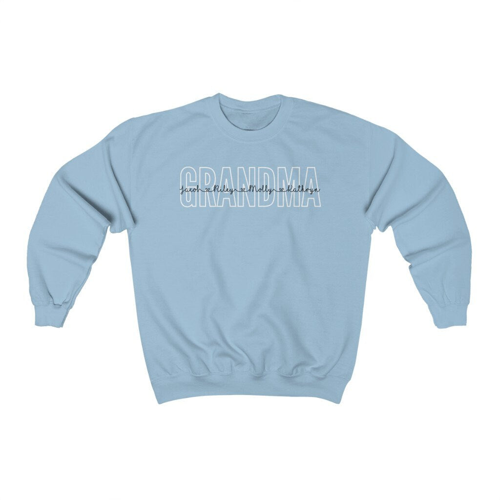 Personalized Gift for Grandma, Custom Shirt with Kids Names, Gifts for Mom, Birthday Present for Nana, Grandmother Sweater Sweatshirt