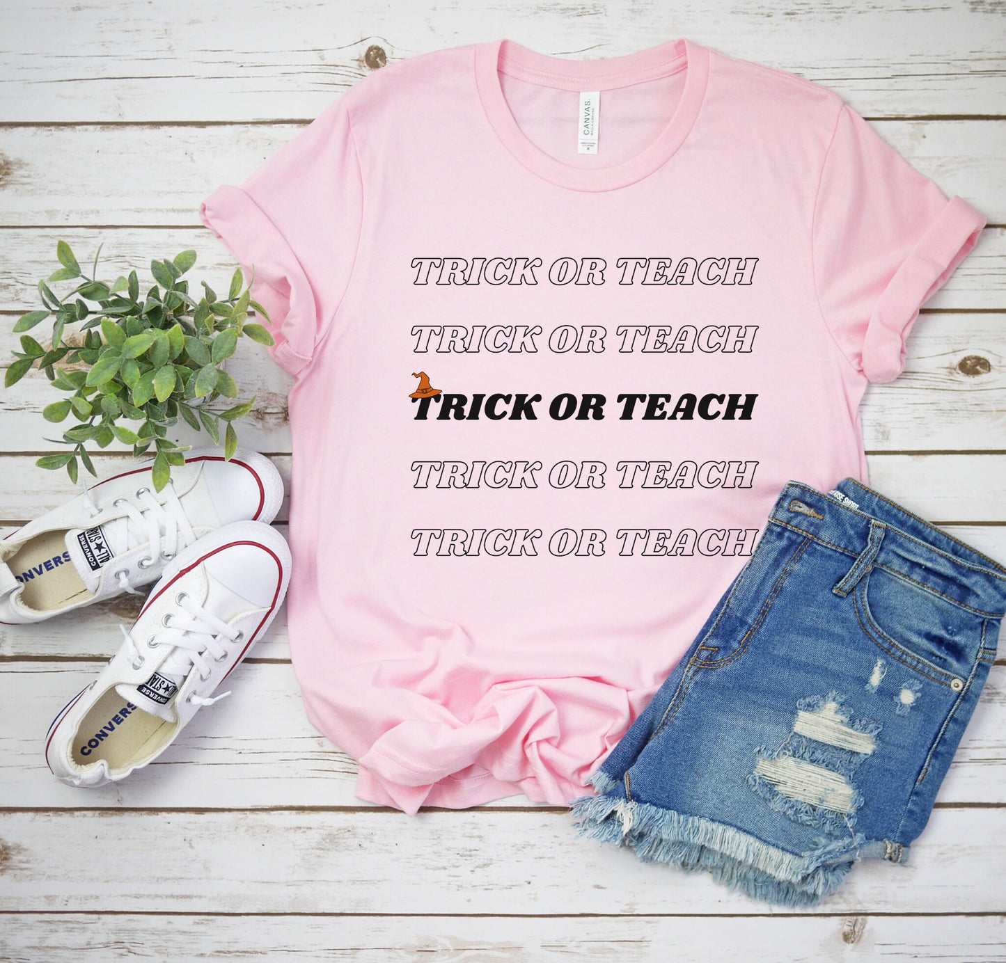 Halloween Teacher Shirt, Trick Or Teach Tee, Funny Teacher T-Shirt for Halloween, Halloween Party Clothing, Spooky Elementary Teacher Shirt